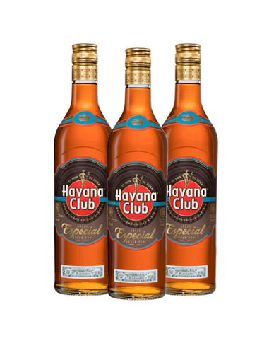 Lot de 3 bouteilles - Rhum Havana Club - Anejo Especial Havana Club Rhum Traditionnel