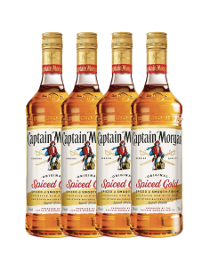 Lot de 4 bouteilles Captain Morgan - Original Spiced Gold Captain Morgan Rhum Traditionnel
